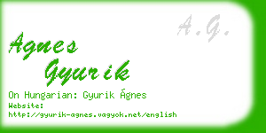 agnes gyurik business card